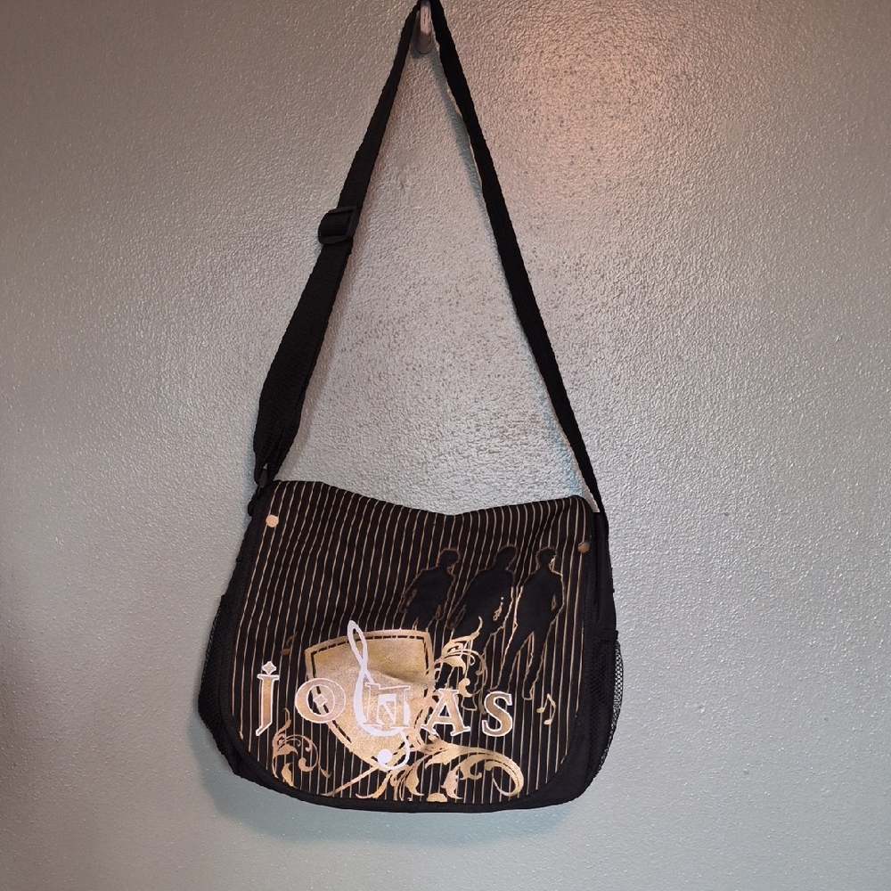 Disney Jonas Bothers Black & Gold Messinger Bag